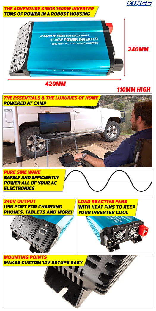 Adventure Kings inverter 1500W انفيرتر